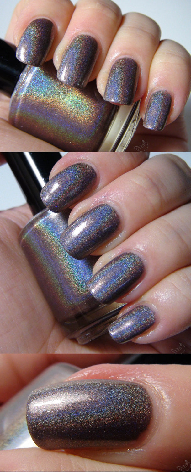 With a Spoon In It - light brown linear holo with brown & gold shimmer DISCONTINUED