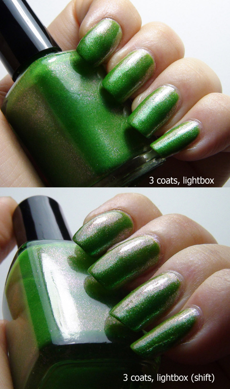 EMS Recombination - grassy green glass fleck duochrome shimmer