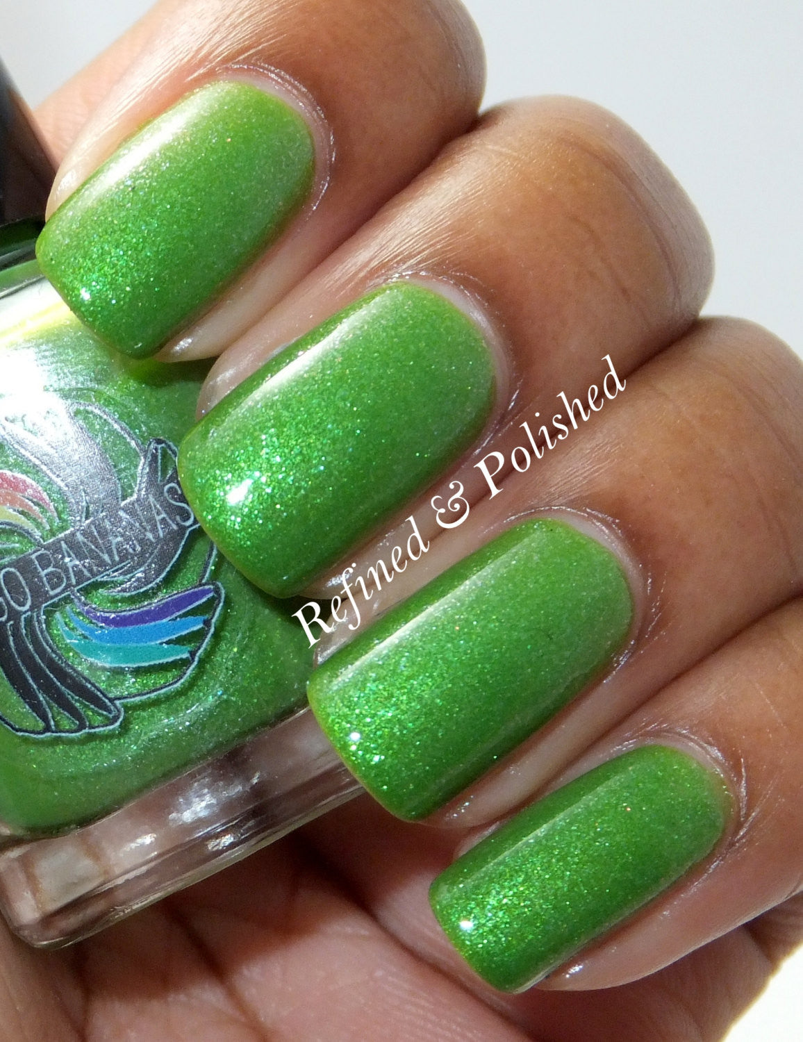 EMS Recombination - grassy green glass fleck duochrome shimmer