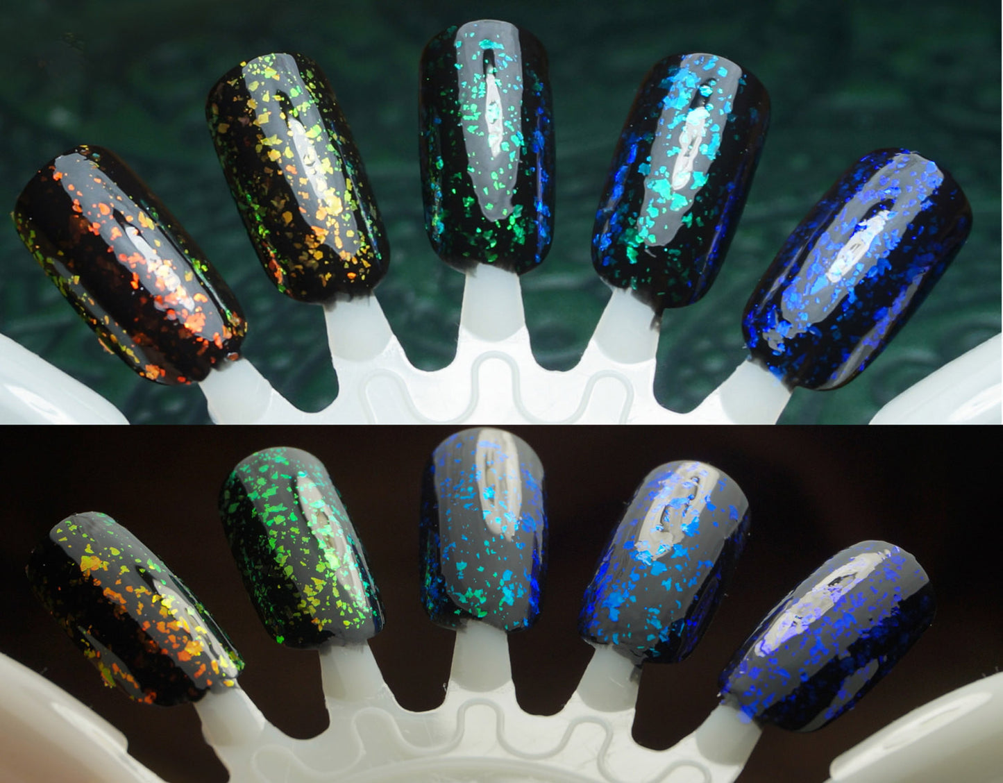 Mega Flakies - OG UP ('unicorn pee') flakies - colorshifting/multichrome toppers