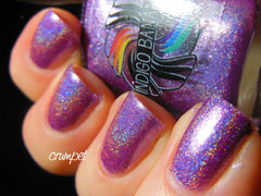 Wise Up, Janet! - lavender/lilac linear holographic