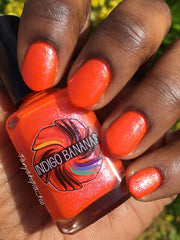 Springtime in Antelope Valley - neon orange glass fleck / multicolor shimmer - OYGTBH custom