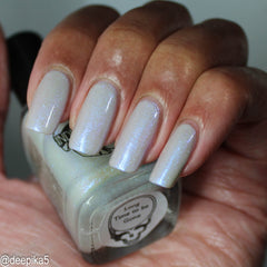 Long Time to be Gone - pale grey - shimmer mix (w/ Auroras) - glow in the dark - matte