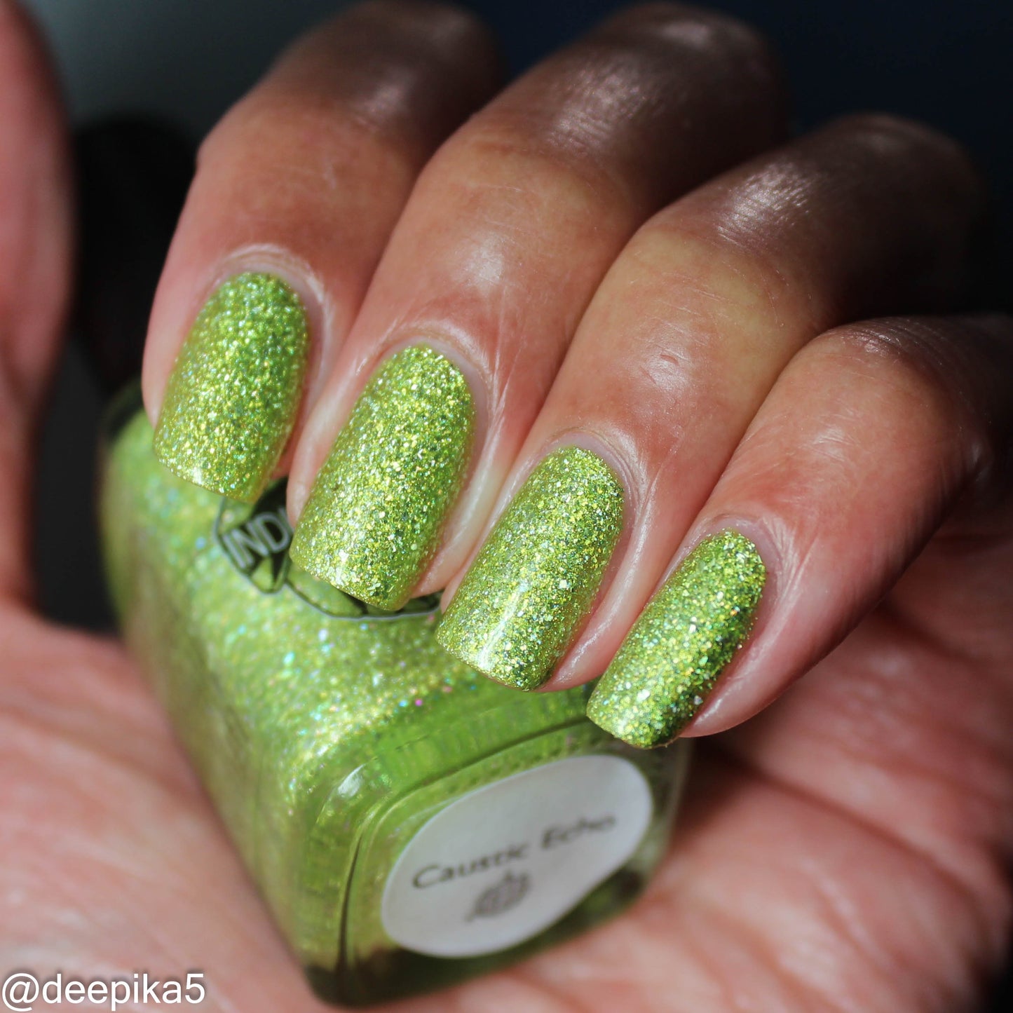 Caustic Echo - chartreuse/lime-yellow holo flakie
