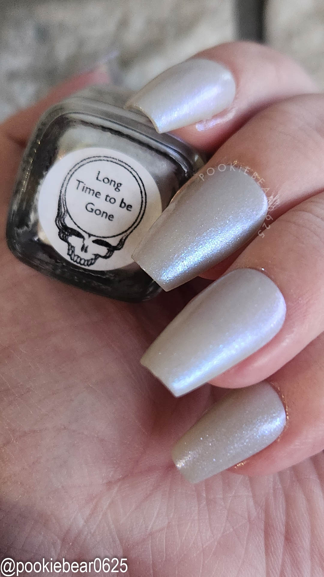 Long Time to be Gone - pale grey - shimmer mix (w/ Auroras) - glow in the dark - matte