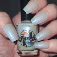 Long Time to be Gone - pale grey - shimmer mix (w/ Auroras) - glow in the dark - matte