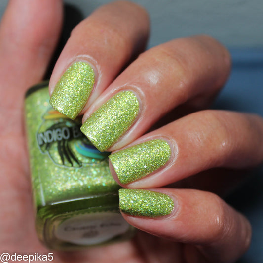 Caustic Echo - chartreuse/lime-yellow holo flakie