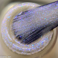 Long Time to be Gone - pale grey - shimmer mix (w/ Auroras) - glow in the dark - matte