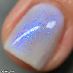 Long Time to be Gone - pale grey - shimmer mix (w/ Auroras) - glow in the dark - matte