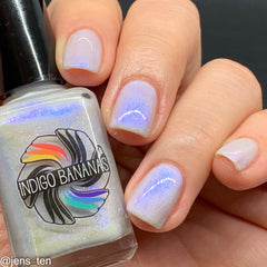 Long Time to be Gone - pale grey - shimmer mix (w/ Auroras) - glow in the dark - matte