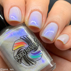Long Time to be Gone - pale grey - shimmer mix (w/ Auroras) - glow in the dark - matte