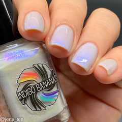 Long Time to be Gone - pale grey - shimmer mix (w/ Auroras) - glow in the dark - matte