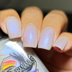 Long Time to be Gone - pale grey - shimmer mix (w/ Auroras) - glow in the dark - matte