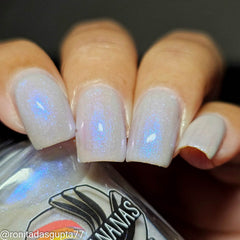 Long Time to be Gone - pale grey - shimmer mix (w/ Auroras) - glow in the dark - matte