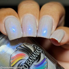 Long Time to be Gone - pale grey - shimmer mix (w/ Auroras) - glow in the dark - matte
