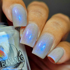 Long Time to be Gone - pale grey - shimmer mix (w/ Auroras) - glow in the dark - matte