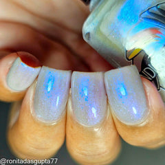 Long Time to be Gone - pale grey - shimmer mix (w/ Auroras) - glow in the dark - matte