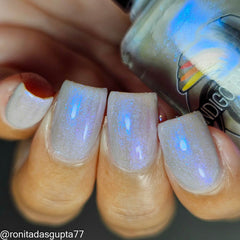 Long Time to be Gone - pale grey - shimmer mix (w/ Auroras) - glow in the dark - matte