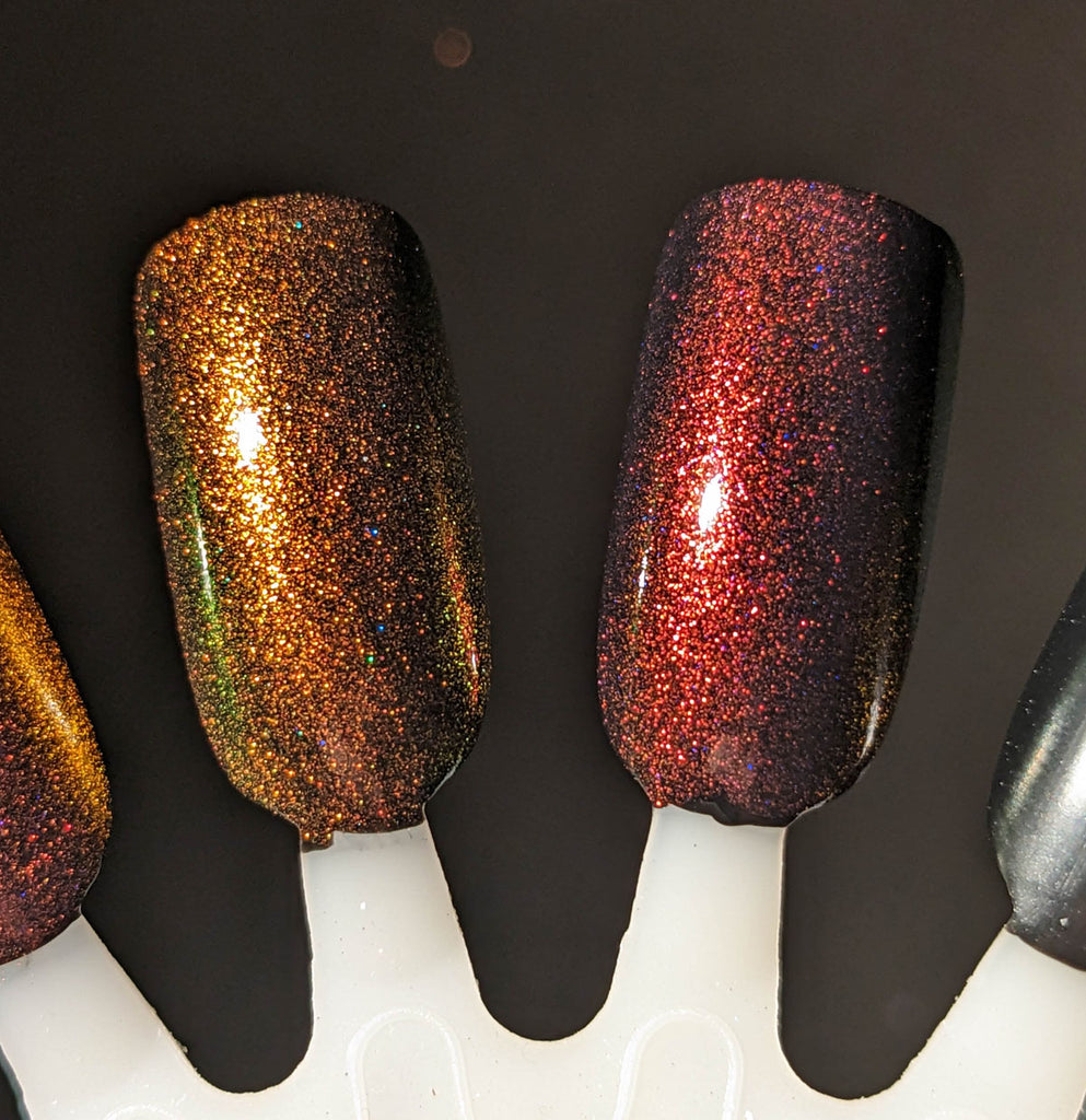 Hot Sauce - red to gold UP shimmer topper ('unicorn pee')