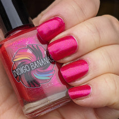 The Fire Will Not Consume Us - Red w/ Pink to Gold Aurora shimmer