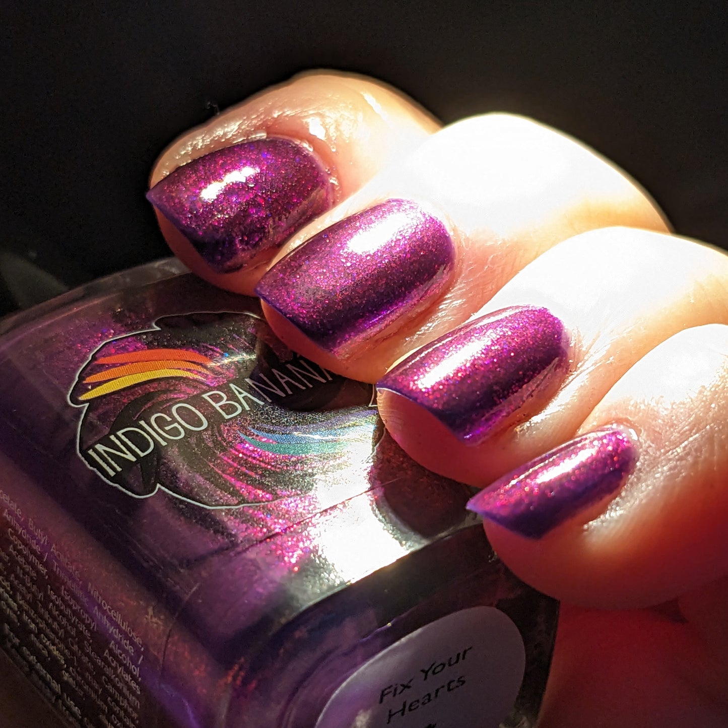 Fix Your Heart - Purple with violet-gold Aurora shimmer