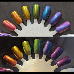 Martian Dust Storms - Orange/Red Magnetic Multichrome & Reflective Glittter