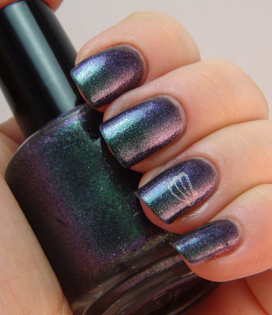 Anansi - green/purple multichrome glass fleck