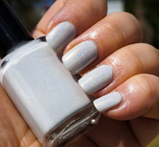 Aether Or - light grey linear holographic creme