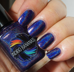 Indigo Montoya - blue/indigo linear holographic