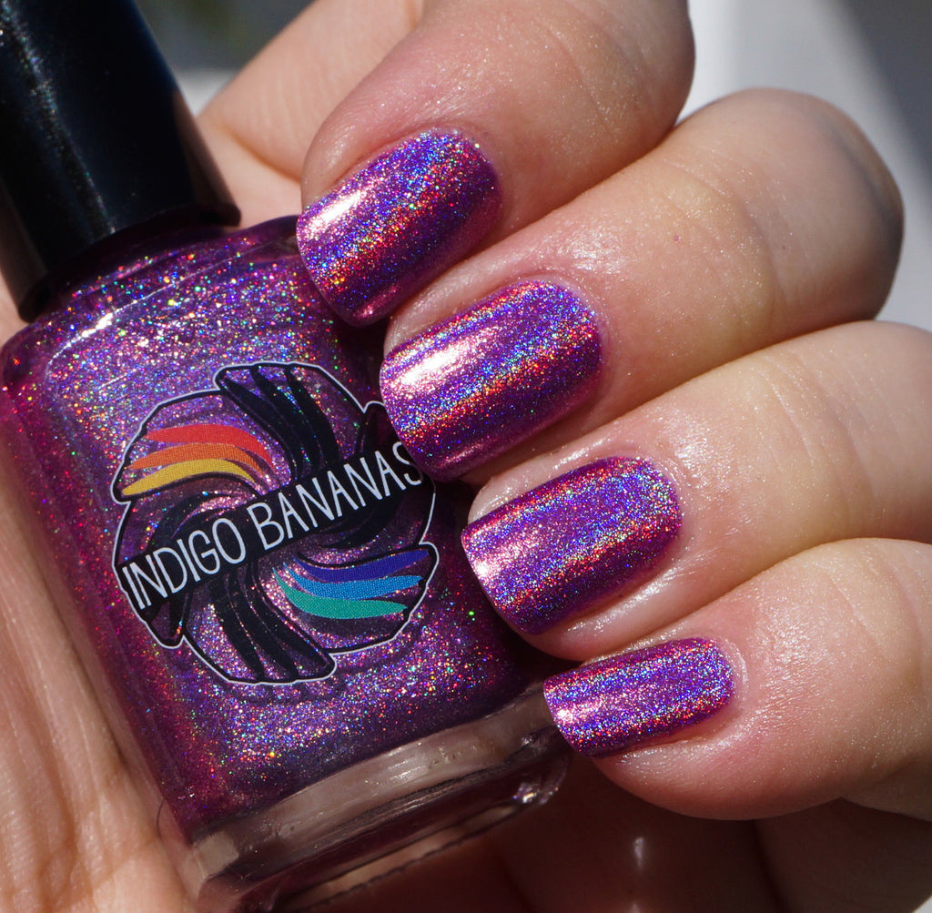 Call Me Mabel - pink linear holographic - super holo