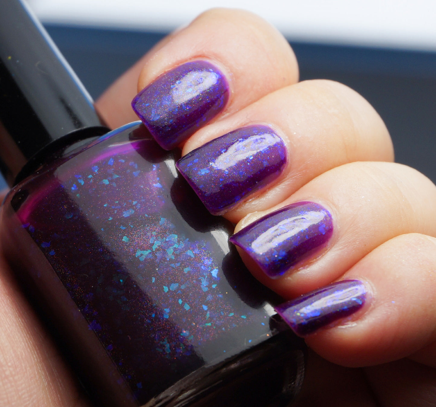 Perfect Night (for Mystery & Horror) 2.0 & OLD- OG UP - red-purple w/ aqua/blue colorshifting flakies & shimmer