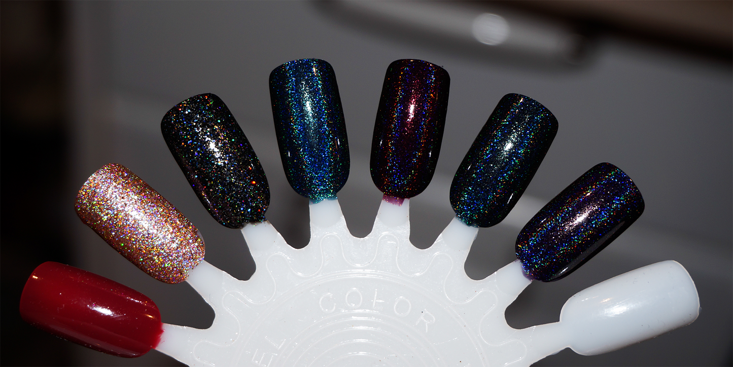 Chaos is a Ladder - eggplant / dark purple linear holographic
