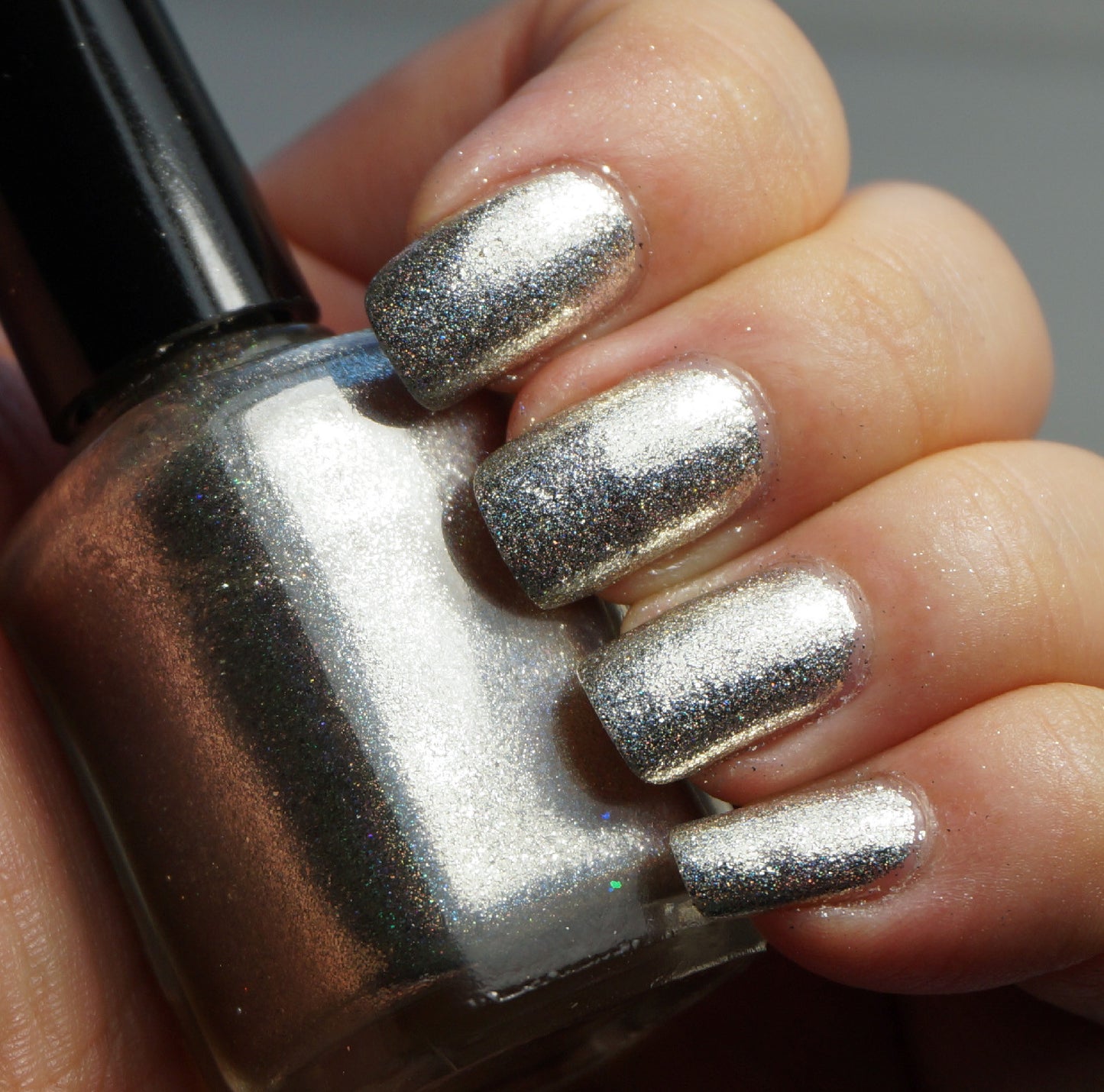 Bridal Veil - real silver flakie & linear holographic