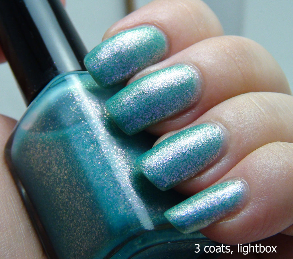 Immortal Game - teal crelly, pink glass fleck duochrome shimmer