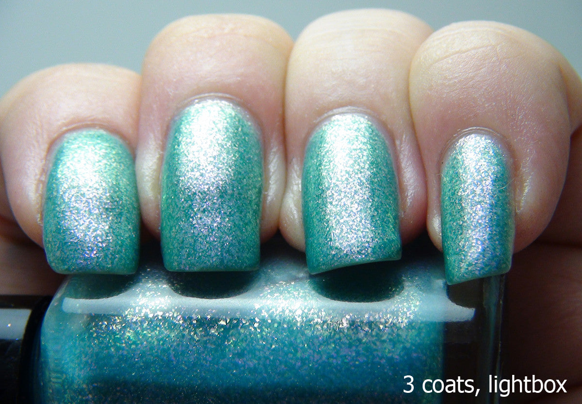 Immortal Game - teal crelly, pink glass fleck duochrome shimmer