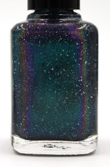 Nature of Your Reality - teal/bright green-blue multichrome linear holographic w/ flakies