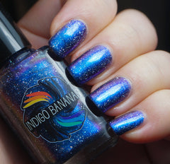 The Beauty in the World - light blue multichrome linear holographic w/ flakies