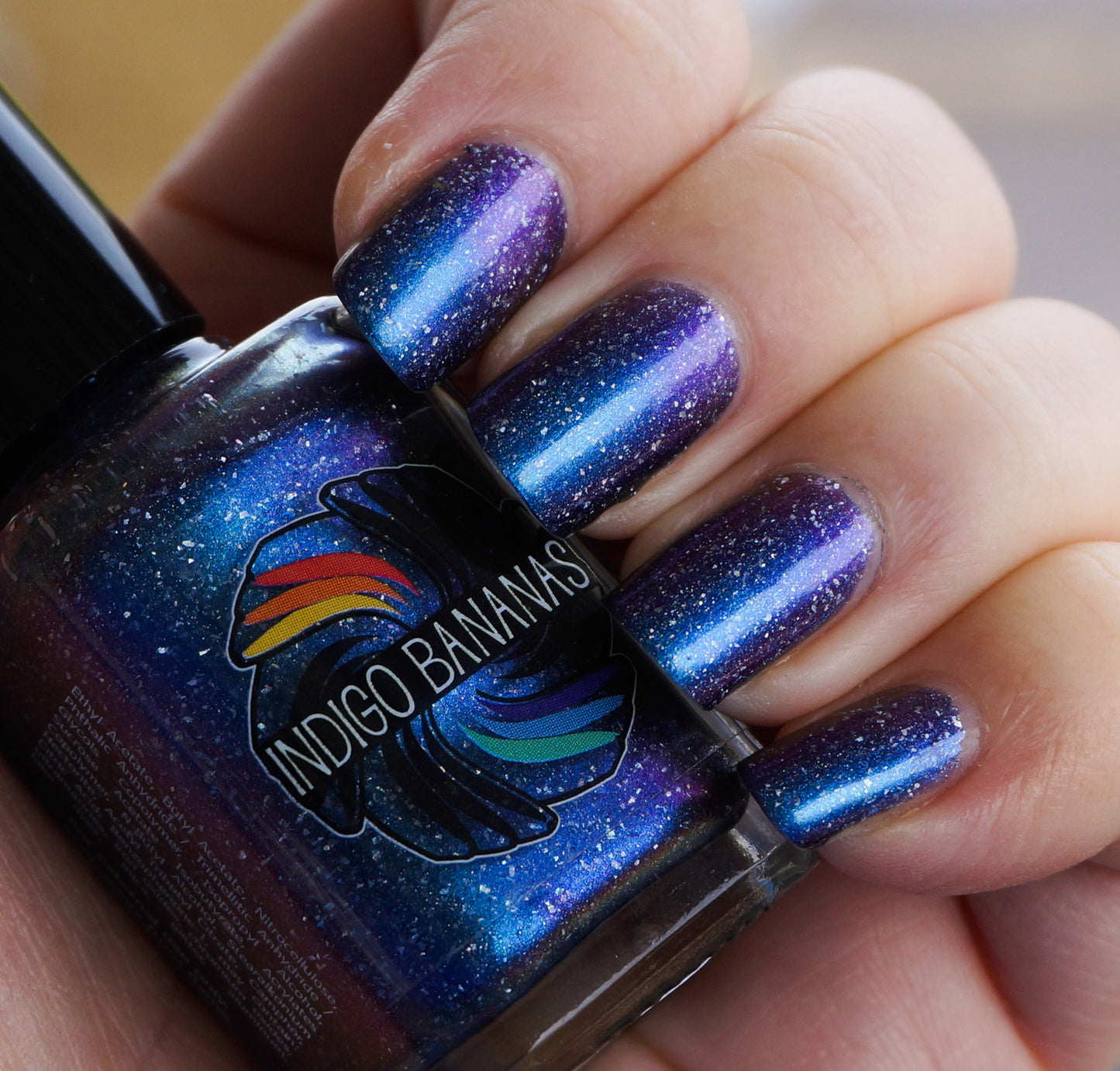 The Beauty in the World - light blue multichrome linear holographic w/ flakies
