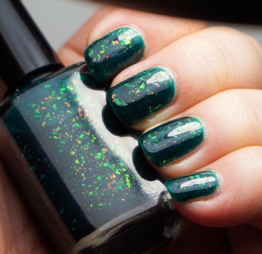 Enchanted Lake - emerald green with mix of OG UP colorshifting flakies