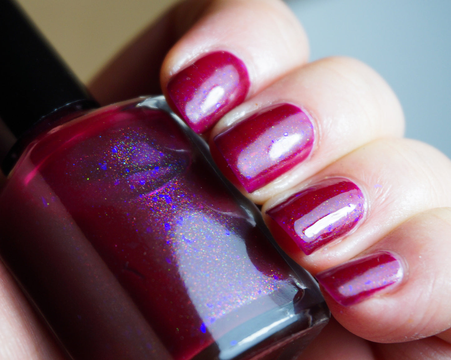 Sangreal - OG UP - raspberry red UP shimmer & violet colorshifting flakies
