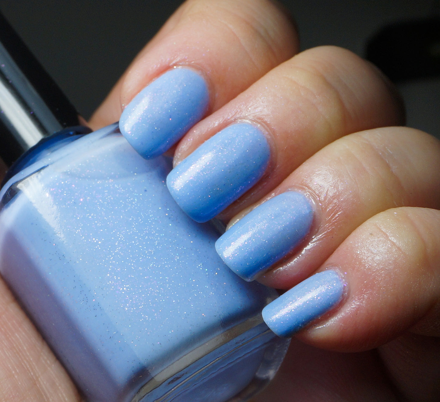 Little Fluffy Clouds - light blue w/ glass fleck shimmer
