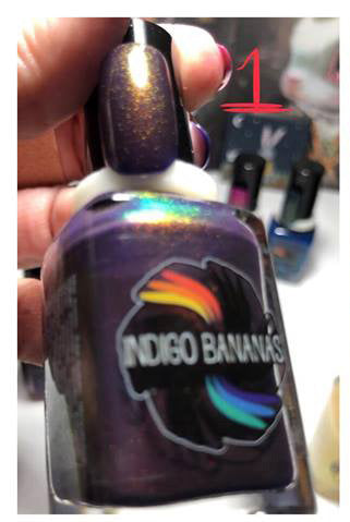This Shift is Bananas - dark purple UP shimmer ('unicorn pee')