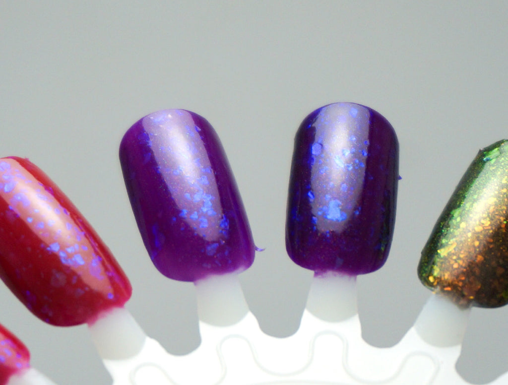 Perfect Night (for Mystery & Horror) 2.0 & OLD- OG UP - red-purple w/ aqua/blue colorshifting flakies & shimmer