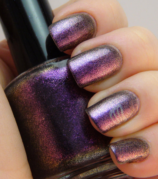 Wednesday - purple/pink/gold multichrome glass fleck