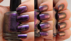 Wednesday - purple/pink/gold multichrome glass fleck