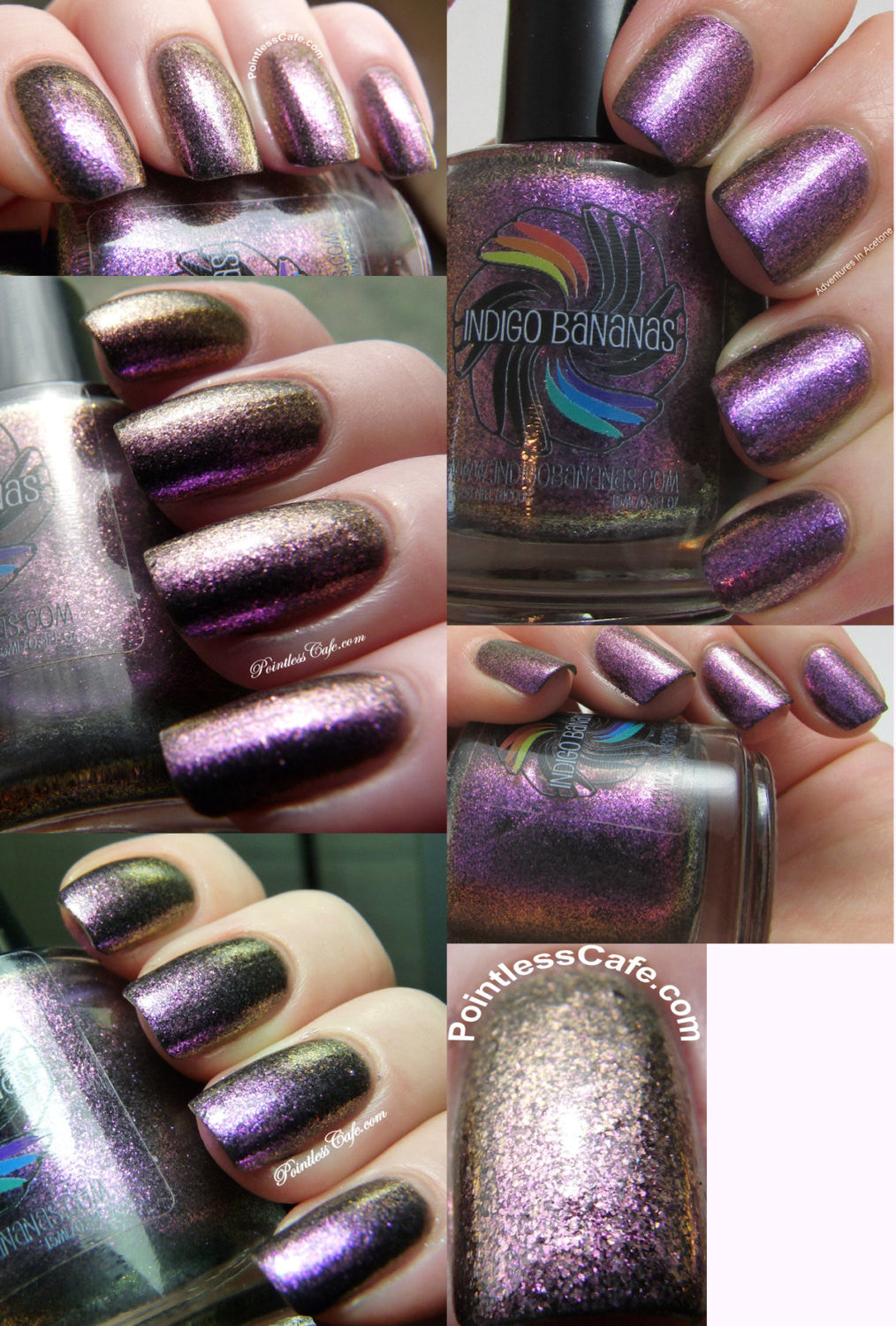 Wednesday - purple/pink/gold multichrome glass fleck