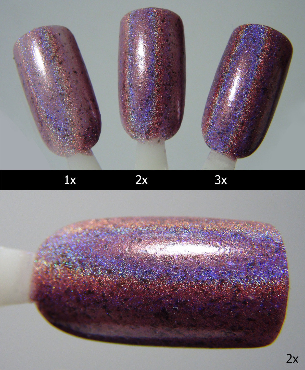 Cake or Death - burgundy linear holo with black & pink flakies DISCONTINUED