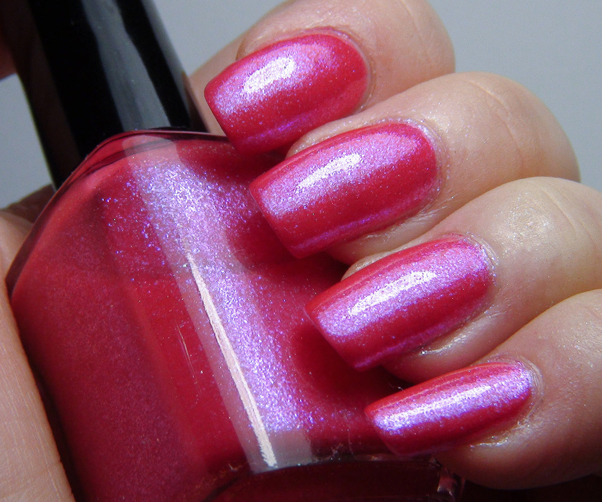 Twice as Bright - hot pink, blue glass fleck duochrome shimmer