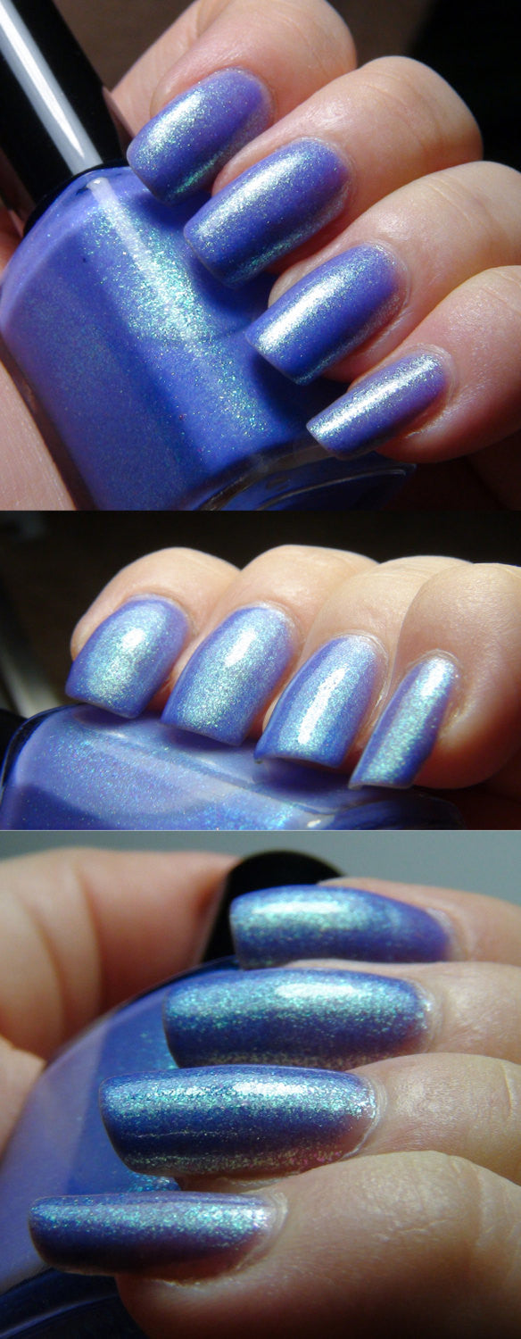 Electric Unicorns - lavender blue, green glass fleck duochrome shimmer