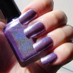 Wise Up, Janet! - lavender/lilac linear holographic